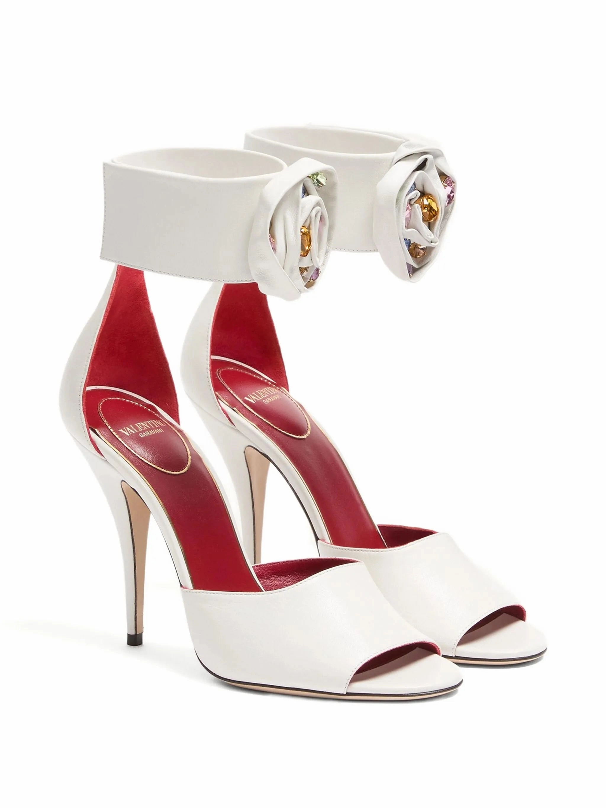 Sandals Mayari Sale 105mm Drip Rose rose-detail ankle-strap sandals