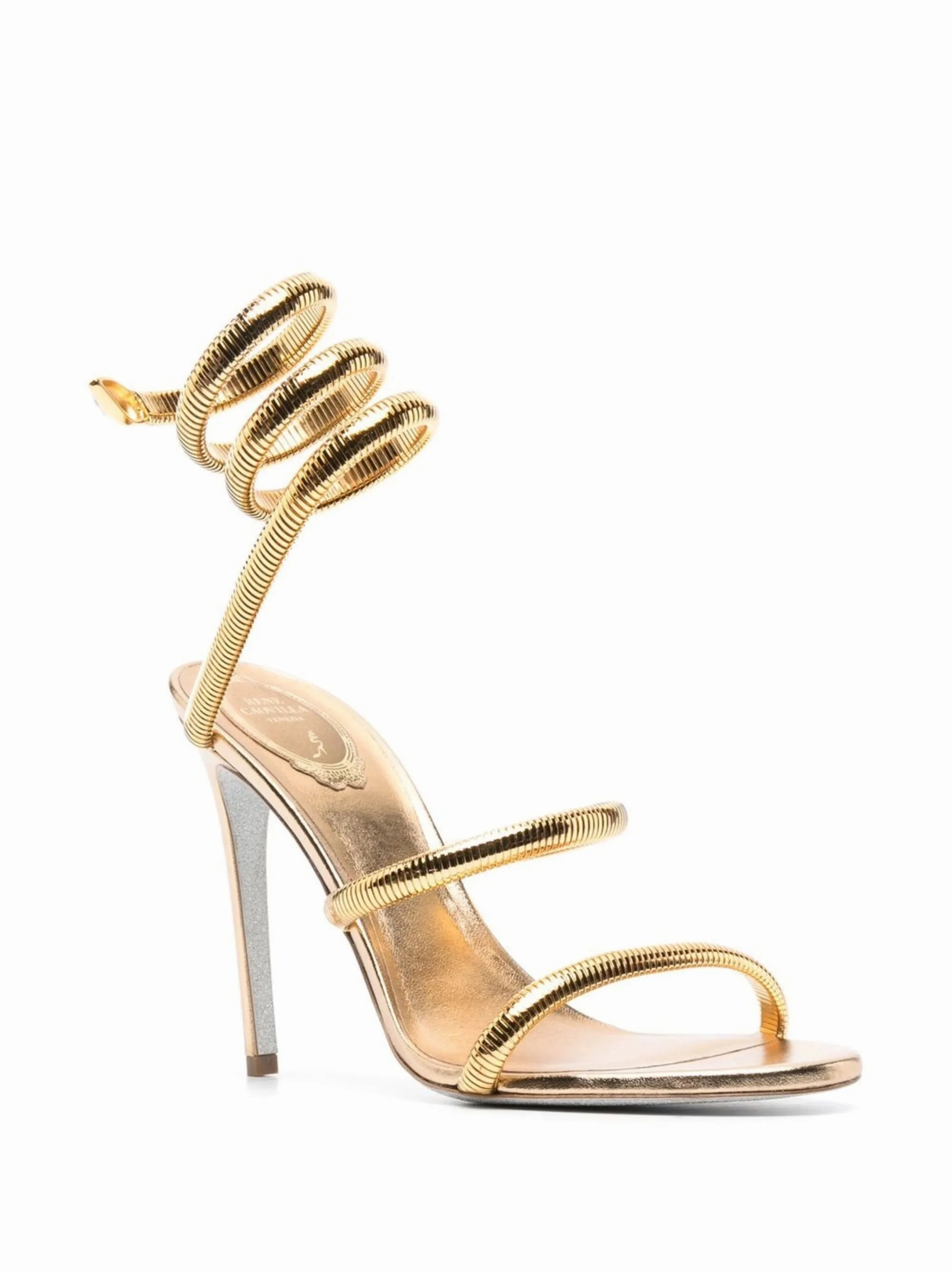 Sandals Vegan 105mm wraparound leather sandals