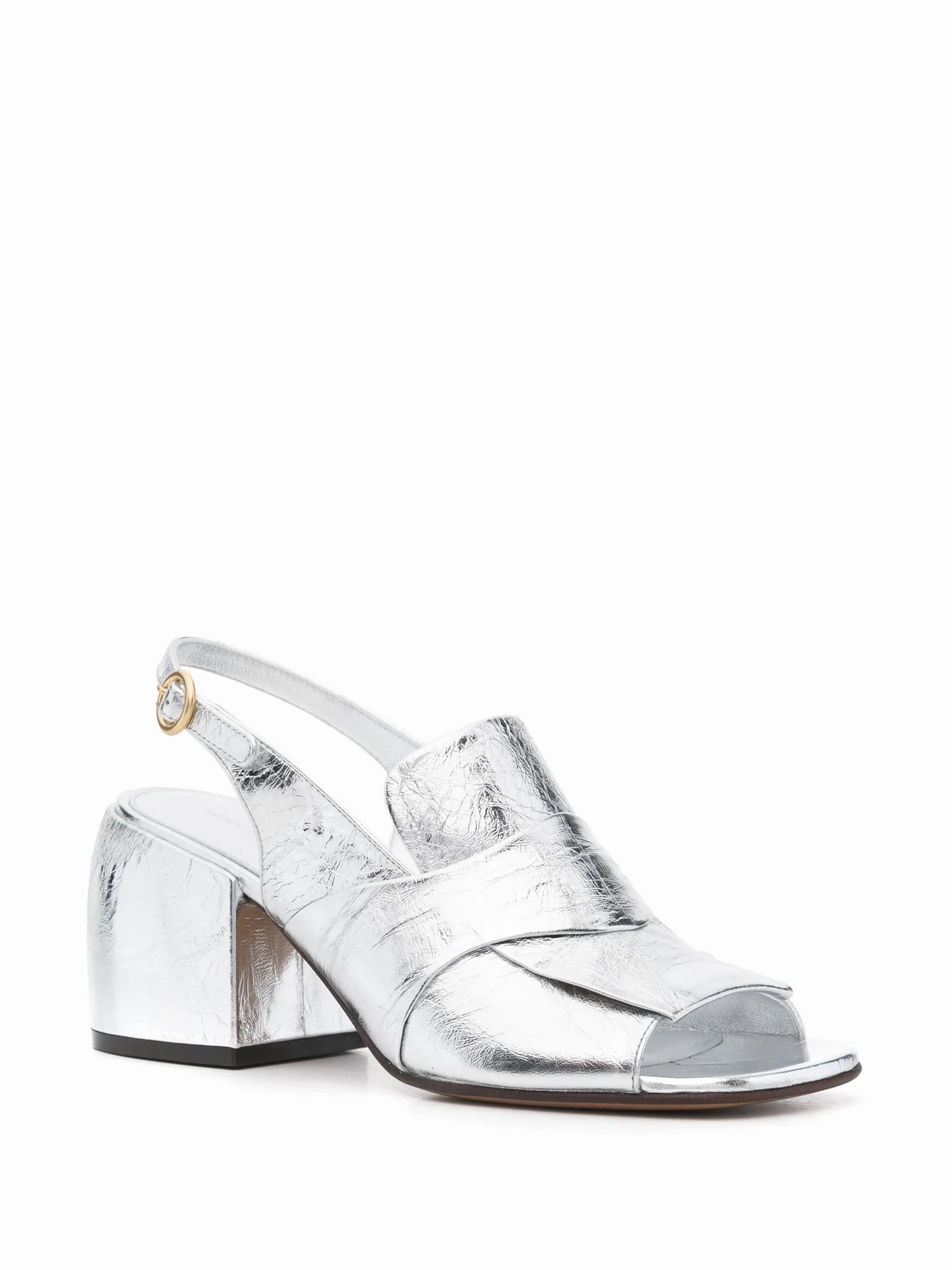 Wedding Party Sandals 70mm metallic leather sandals