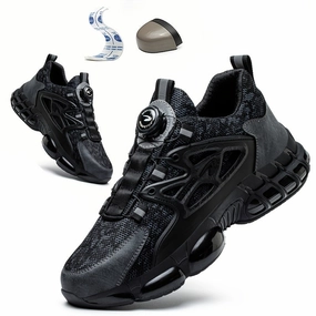 [Steel Toe Safety Boots] Stylish Steel Toe Safety Boots - Breathable, Non-Slip, Puncture Protection for Outdoor, Running & Casual Wear Cowboy Boots Narrow Calf