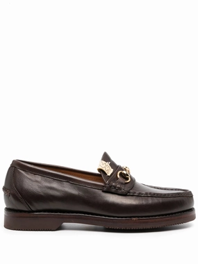 Abarth Moc-Folk leather loafers Studded Loafers