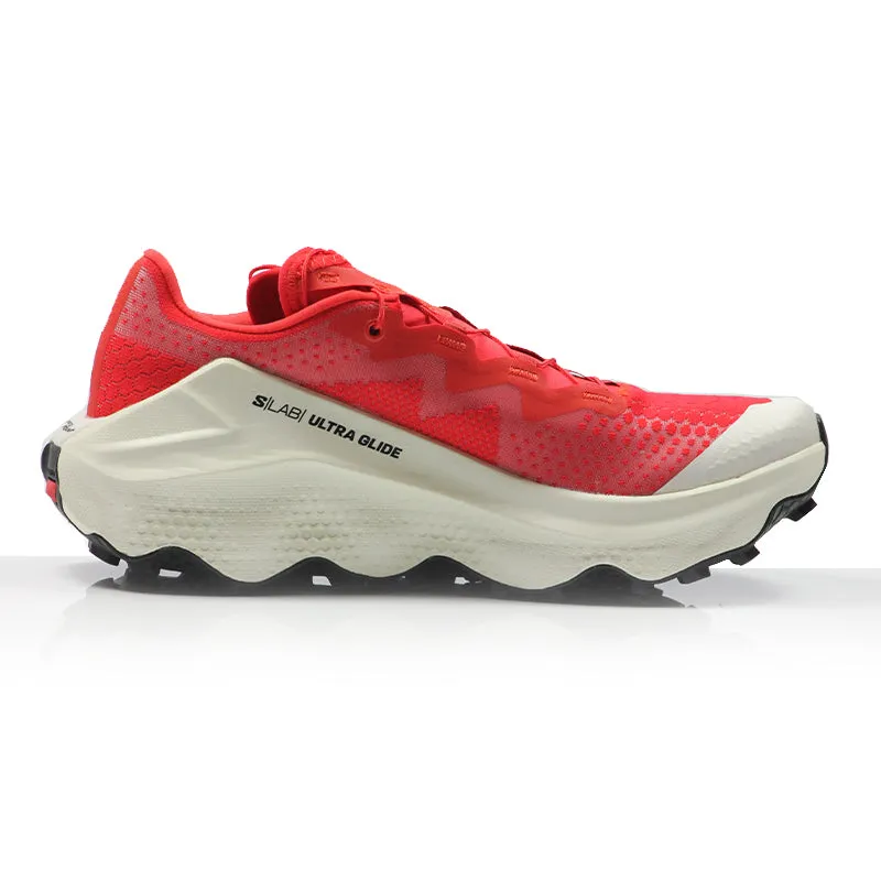 Running Shoes For Painful Feet Salomon S/LAB Ultra Glide Unisex Trail Shoe - Fiery Red/Pompeian Red/Vanilla Ice