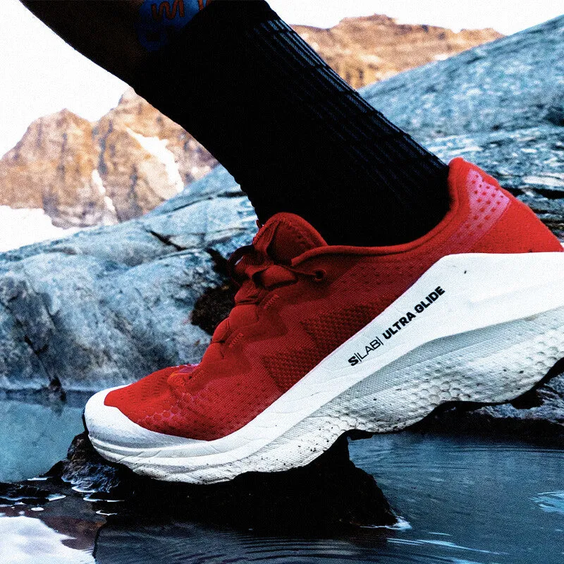 Online Running Shoe Store Salomon S/LAB Ultra Glide Unisex Trail Shoe - Fiery Red/Pompeian Red/Vanilla Ice