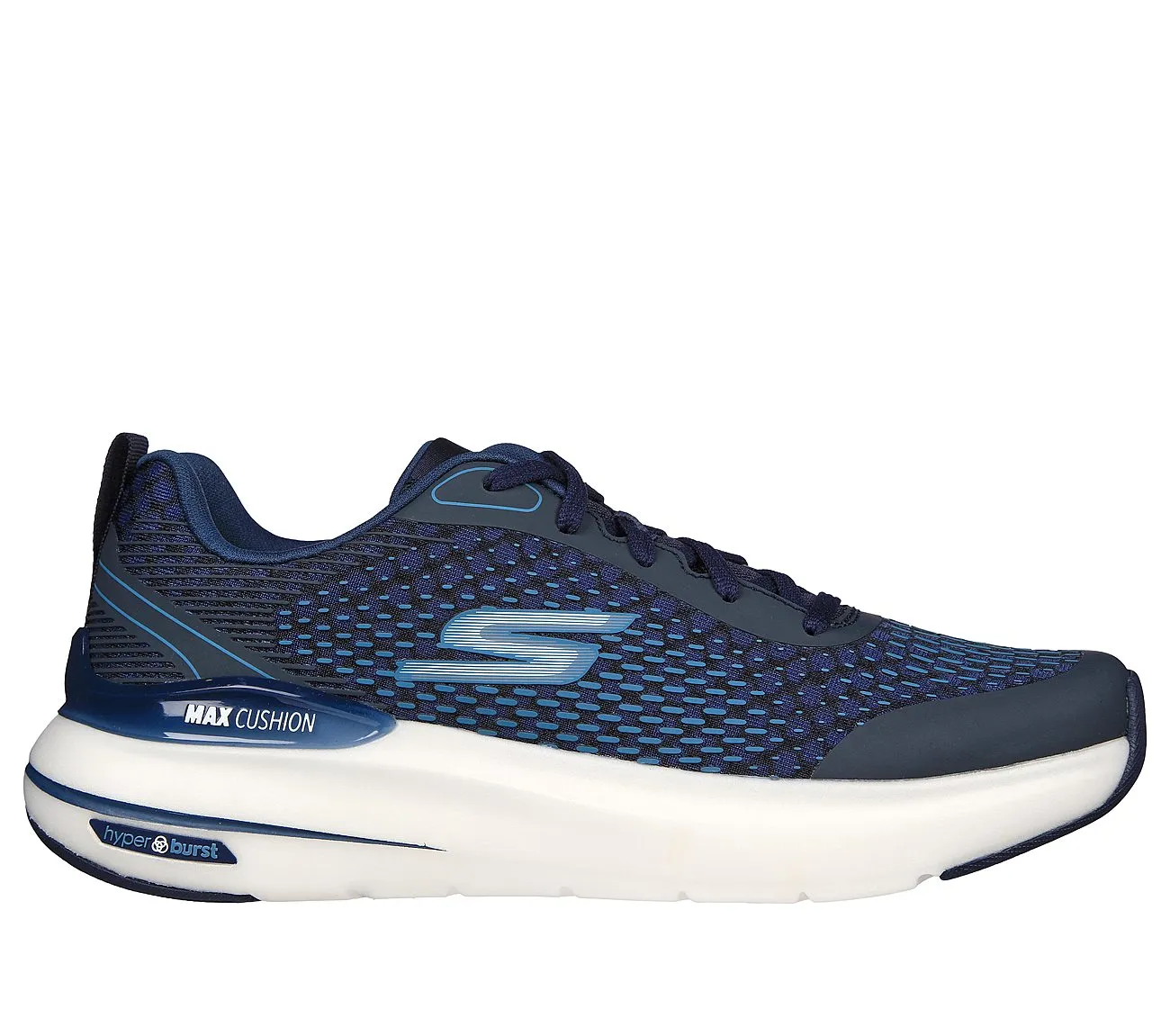 SKECHERS MAX CUSHIONING HYPER BURST - SYNERGY - 220651 - NVY Running Shoe Wide