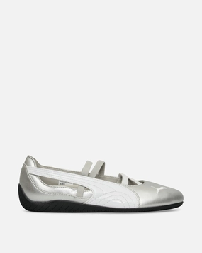 Women's Speedcat Ballet Metallic Shoes Silver / White Puma X Lamelo Shoes