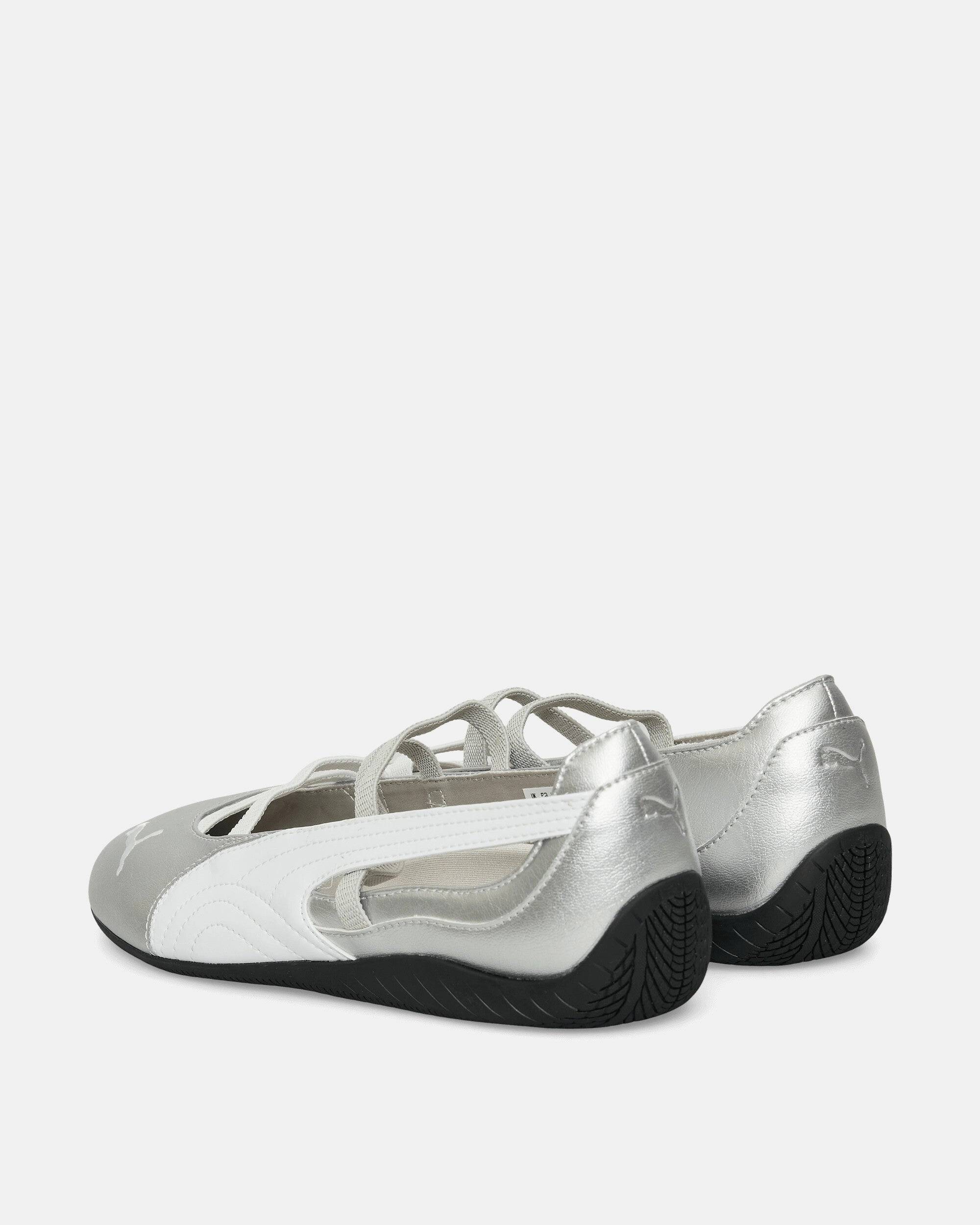 Riaze Prowl Puma Shoes Women's Speedcat Ballet Metallic Shoes Silver / White