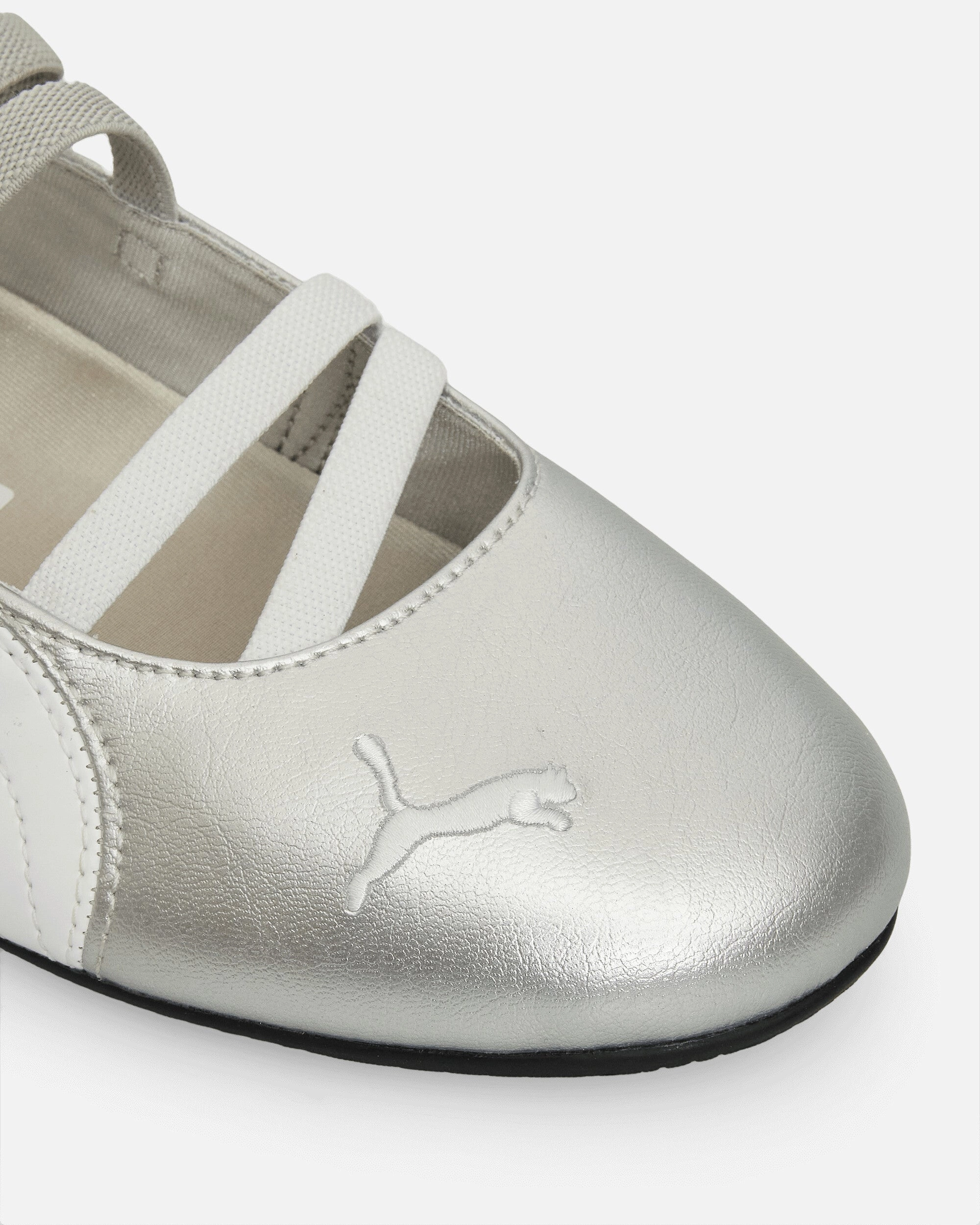 Puma Shoes Durability Women's Speedcat Ballet Metallic Shoes Silver / White