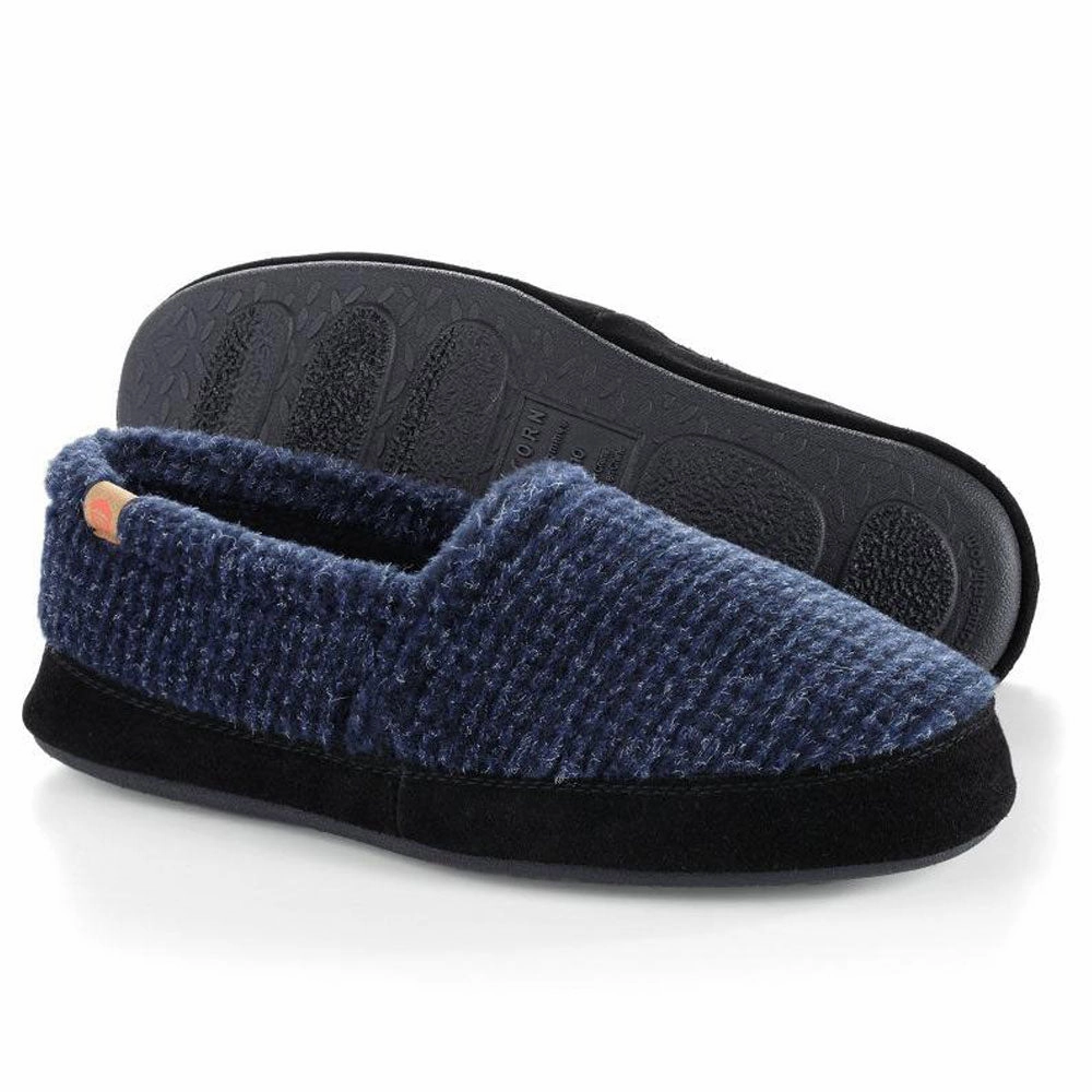 Best Slides Dupes Acorn Blue Check Moccasin Slipper (Men's)
