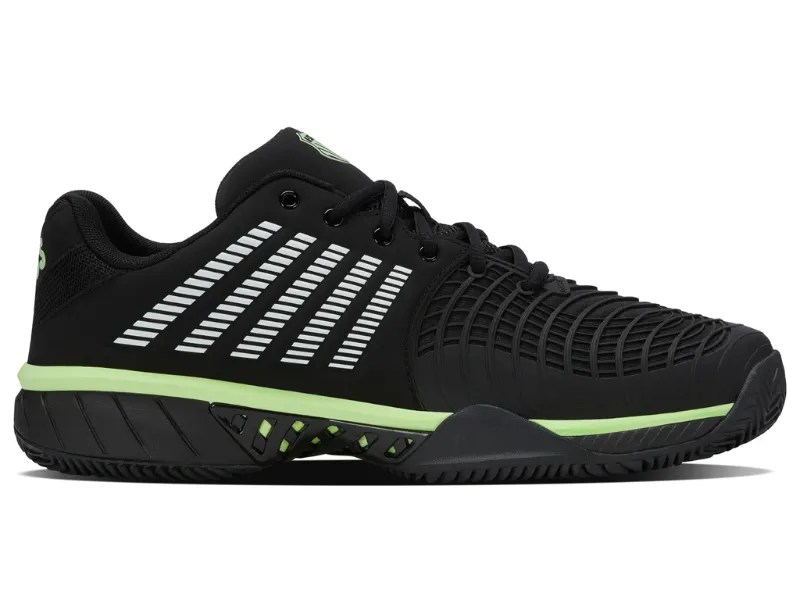 K-Swiss Express 3 Light Clay Tennis Shoe (Black/Soft Neon Green) La Dodgers Tennis Shoes
