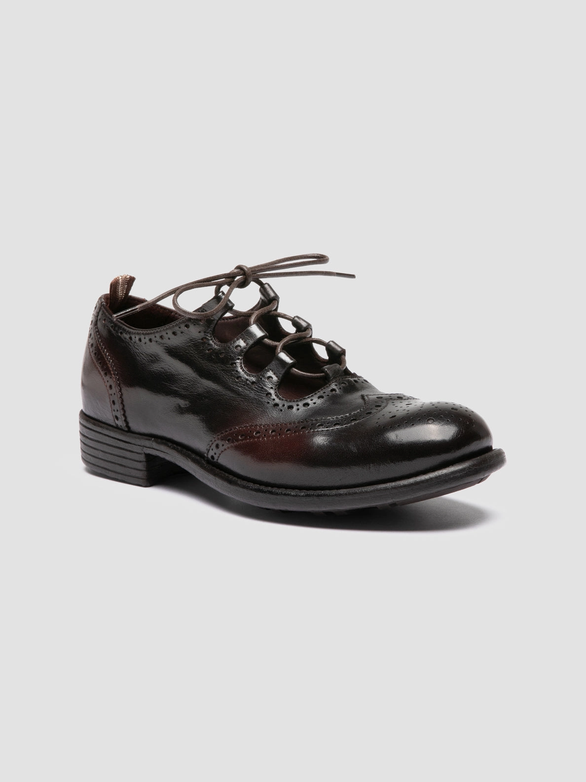 CALIXTE 084 - Dark Brown Leather Oxford Shoes Christian Louboutin Oxfords