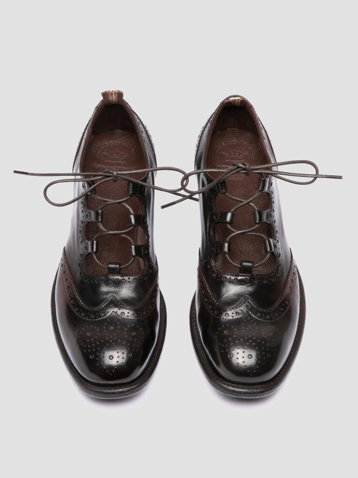 CALIXTE 084 - Dark Brown Leather Oxford Shoes Frye Oxfords