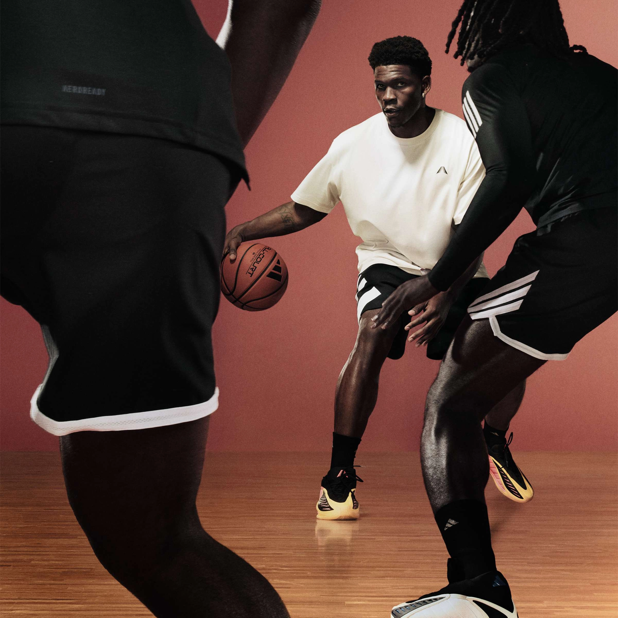 ADIDAS ANTHONY EDWARDS 2 ACIORA/CBLACK/ACIRED JS3514 Customizable Basketball Shoes