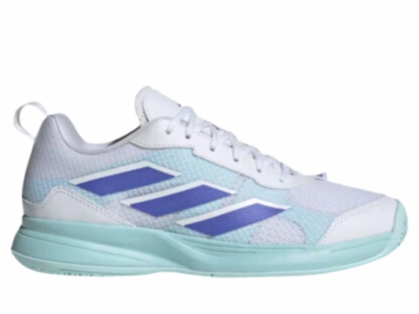 Adidas AvaFlash Clay Ladies Tennis Shoe (Cloud White/Cobalt Blue) Orange And Grey Tennis Shoes
