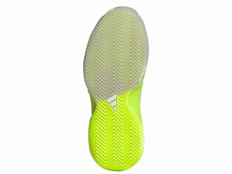 Unc Tennis Shoes Adidas Barricade 13 Clay Ladies Tennis Shoe (White/Neon)