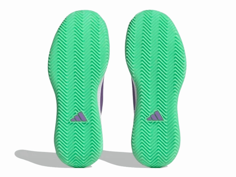 First Tennis Shoes Adidas Defiant Speed Clay Ladies Tennis Shoes (Violet Fusion / Silver Metallic / Pulse Mint)