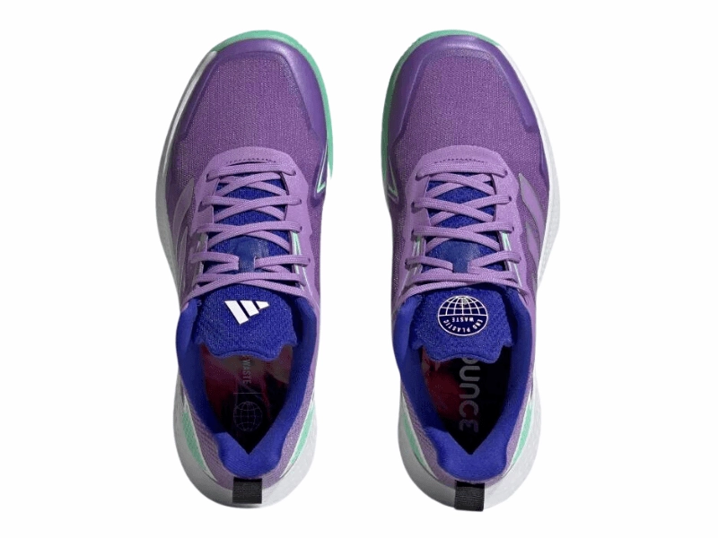 Adidas Defiant Speed Clay Ladies Tennis Shoes (Violet Fusion / Silver Metallic / Pulse Mint) Best Leather Tennis Shoes