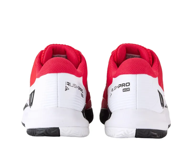 Man Tennis Shoes Wilson Rush Pro Ace Clay Mens Tennis Shoe (Infrared/White/Black)