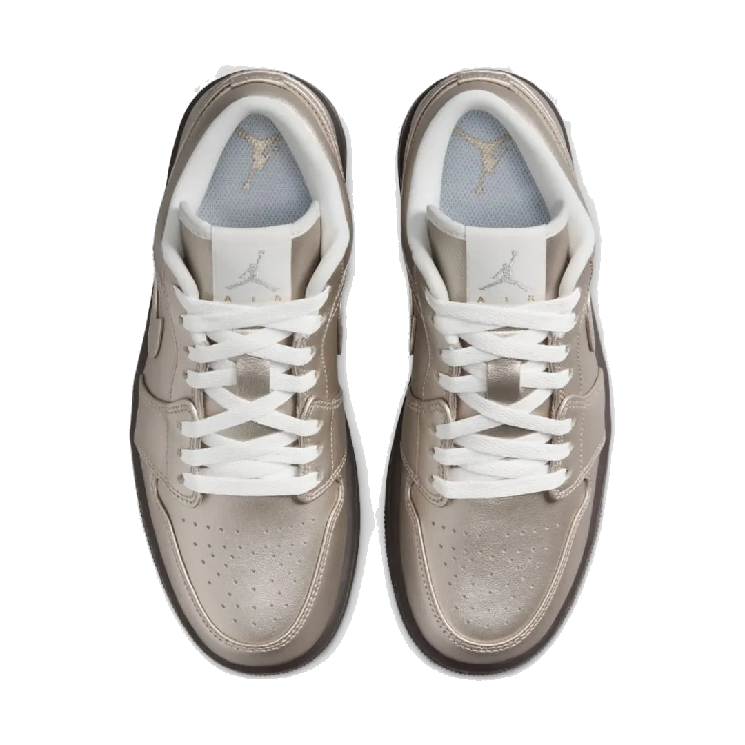 Nike Air Max Original Shoes Nike Women's Jordan 1 Low Se Shoes - Metallic Zinc / Summit White / Velvet Brown