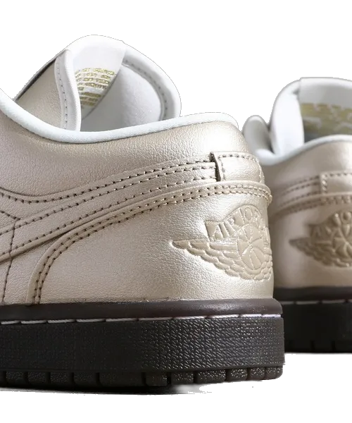 Nike Bubble Gum Shoes Nike Women's Jordan 1 Low Se Shoes - Metallic Zinc / Summit White / Velvet Brown