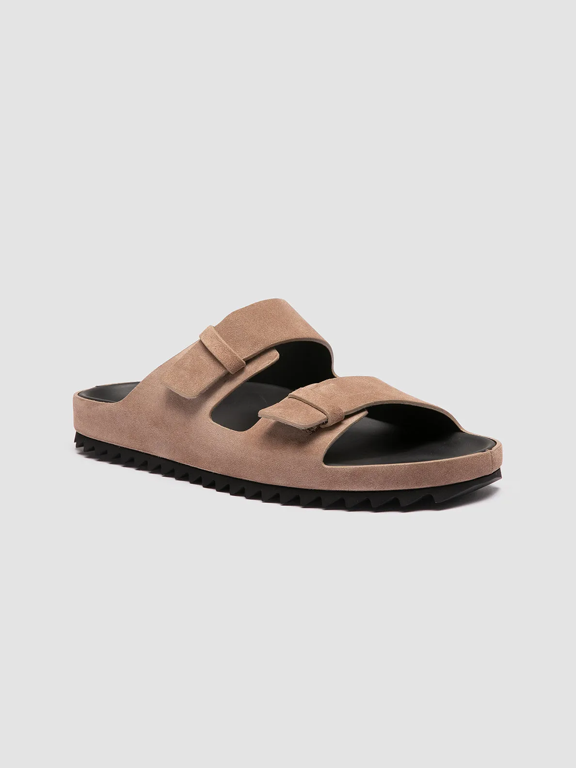 Orthopedic Sandals AGOR 010 - Taupe Suede Slide Sandals