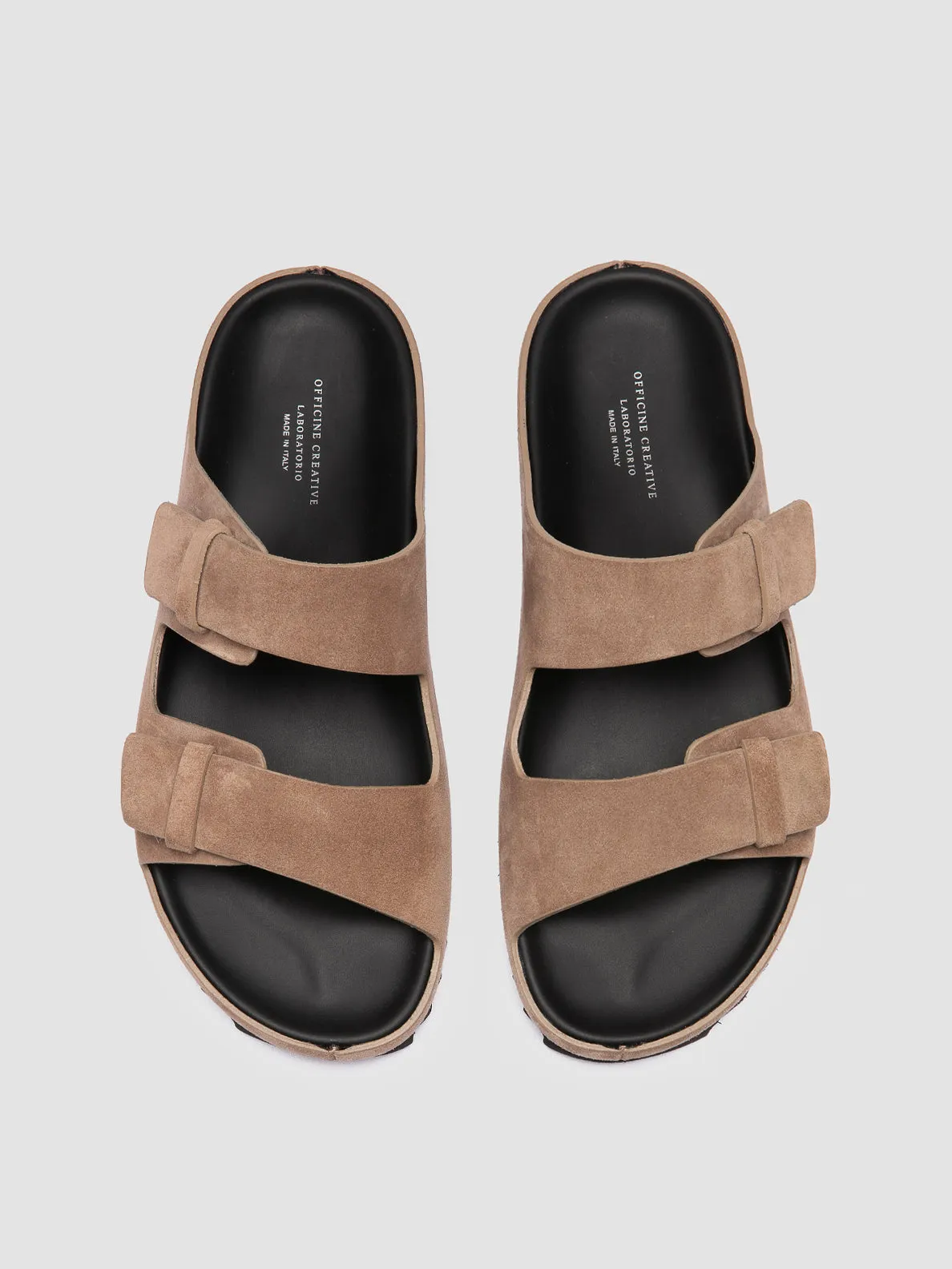 AGOR 010 - Taupe Suede Slide Sandals Sandals Store