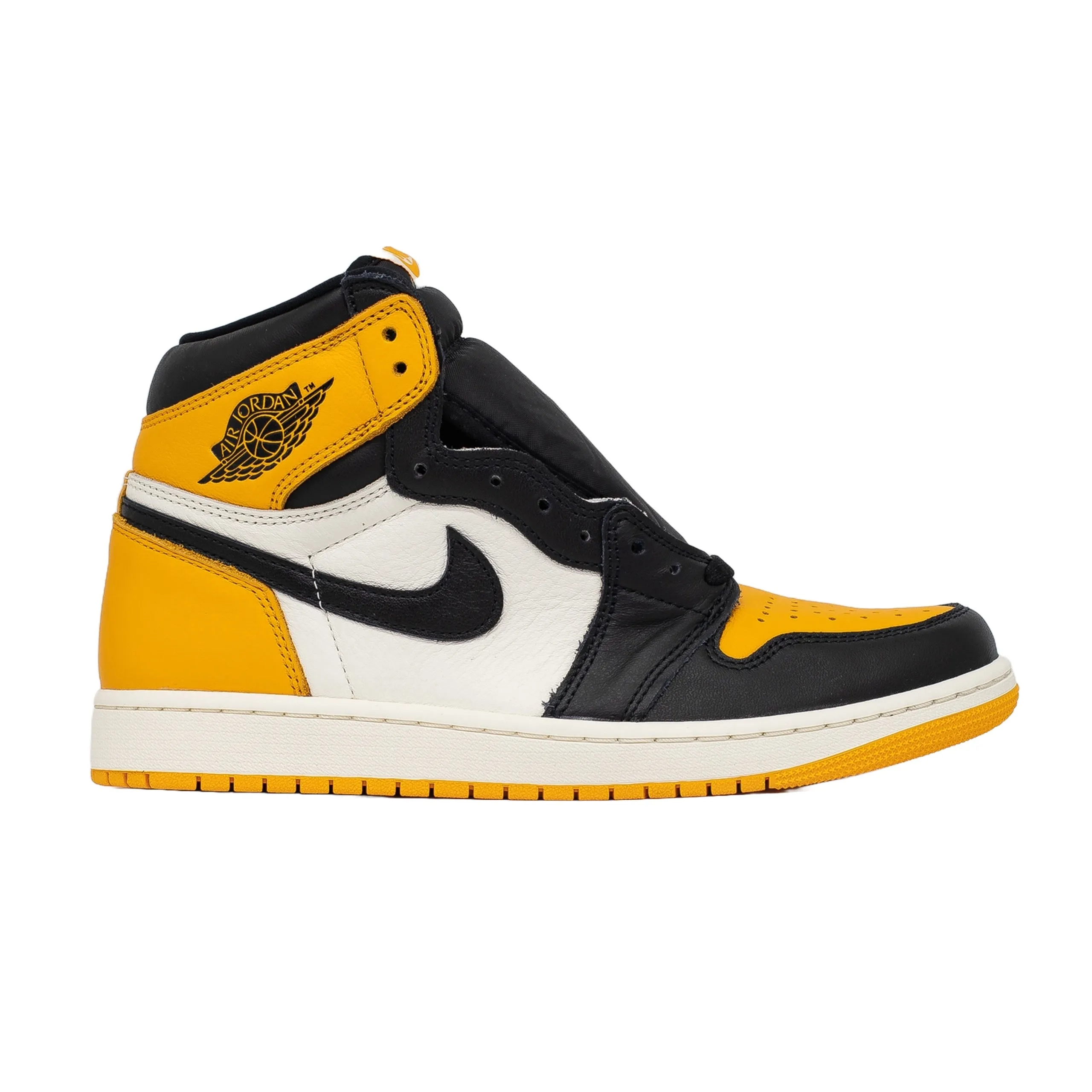 Air Jordan 1 High, Yellow Toe Sneakers Train Heist