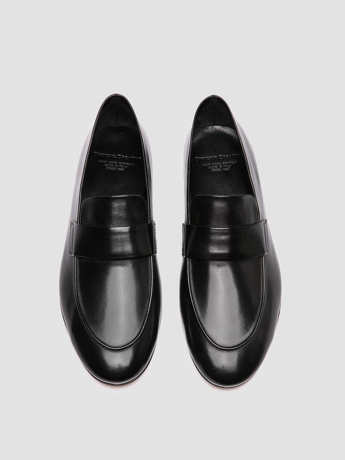 Ny Loafers AIRTO 001 - Black Leather Penny Loafers