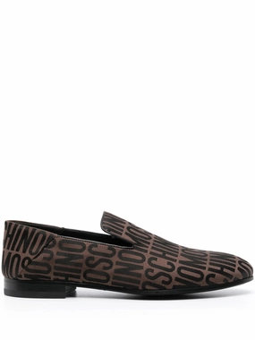 Dad Loafers all-over logo-print loafers