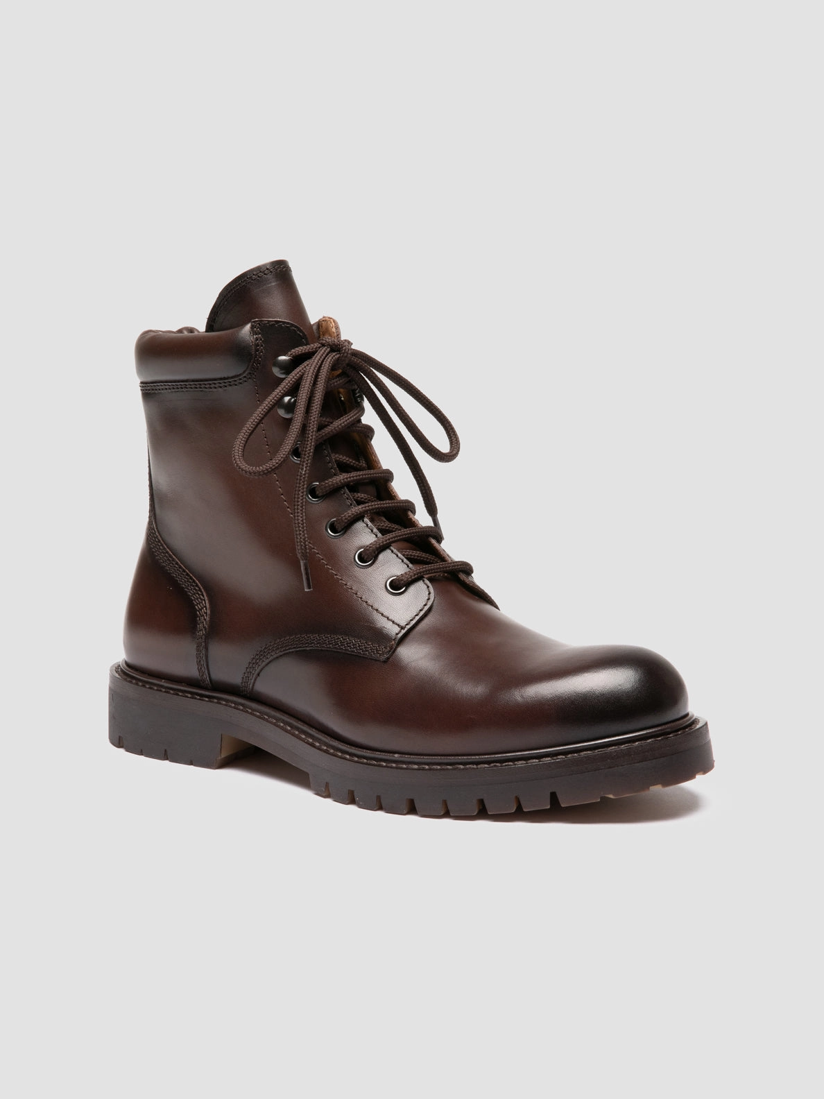 BOSS 002 - Brown Leather Lace Up Boots Puss In Boots Char