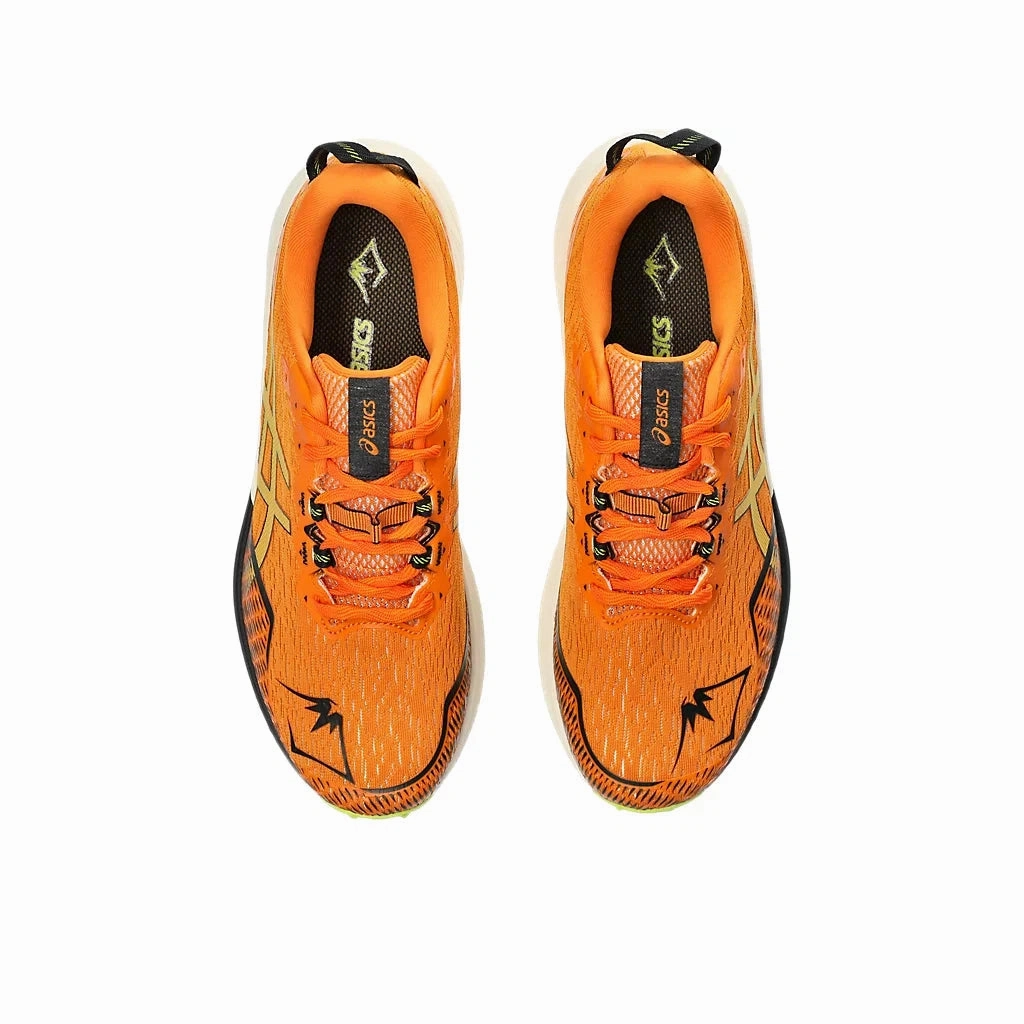 Men's Asics Fuji Lite 4 Bright Orange/Neon Lime Best Cushioned Trail Running Shoes