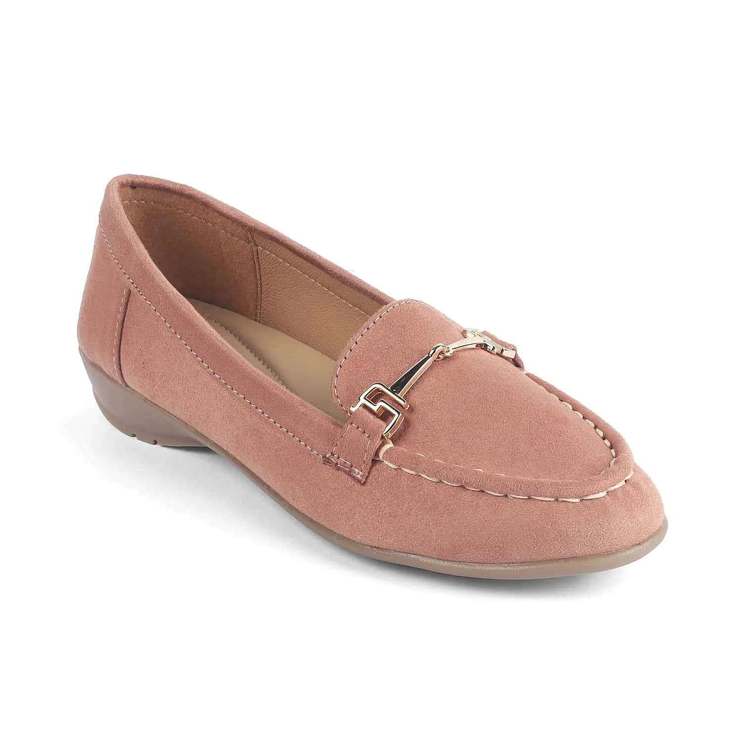 Tresmode Angie Pink Women's Casual Loafers Adrian Snaffle Smooth Leather Kiltie Loafers