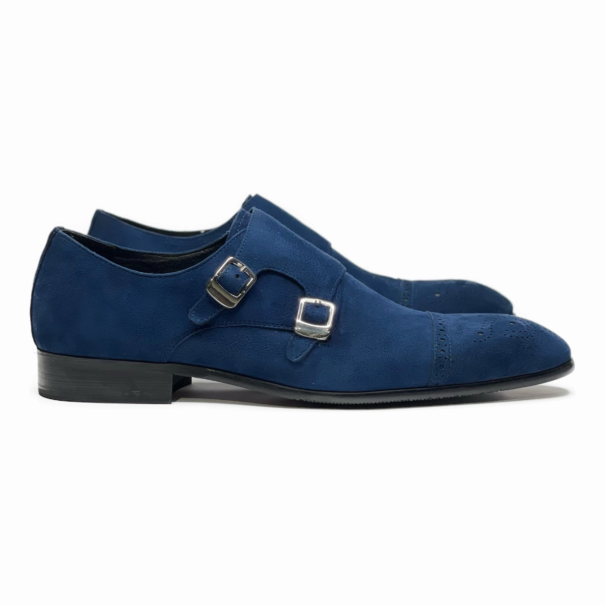 Marc Suede Loafers Zaylor Double Monk Dress Shoes