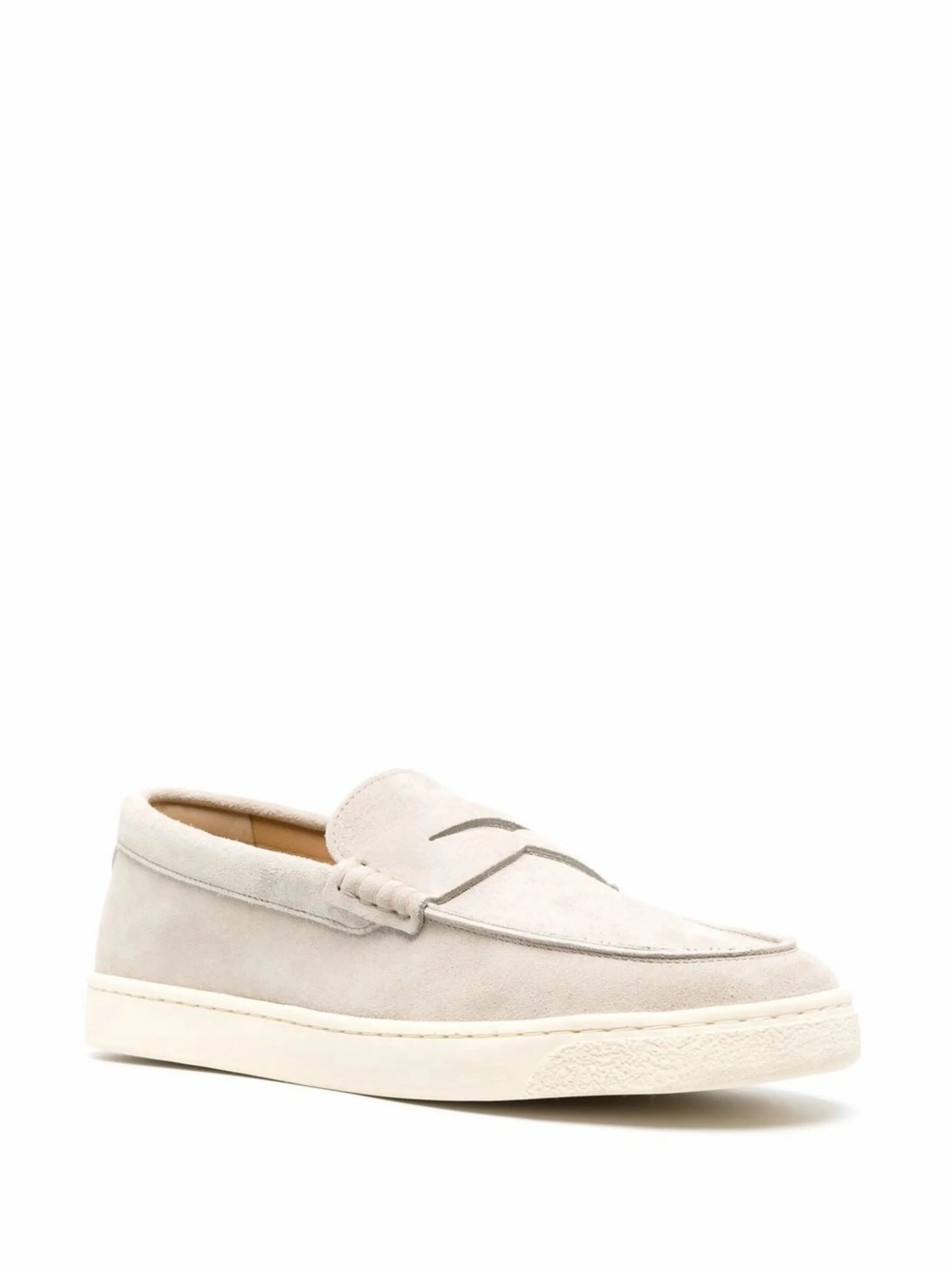 Hey Dude Leather Loafers almond-toe suede loafers