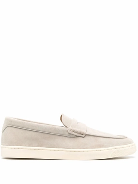 Flat Loafers almond-toe suede loafers