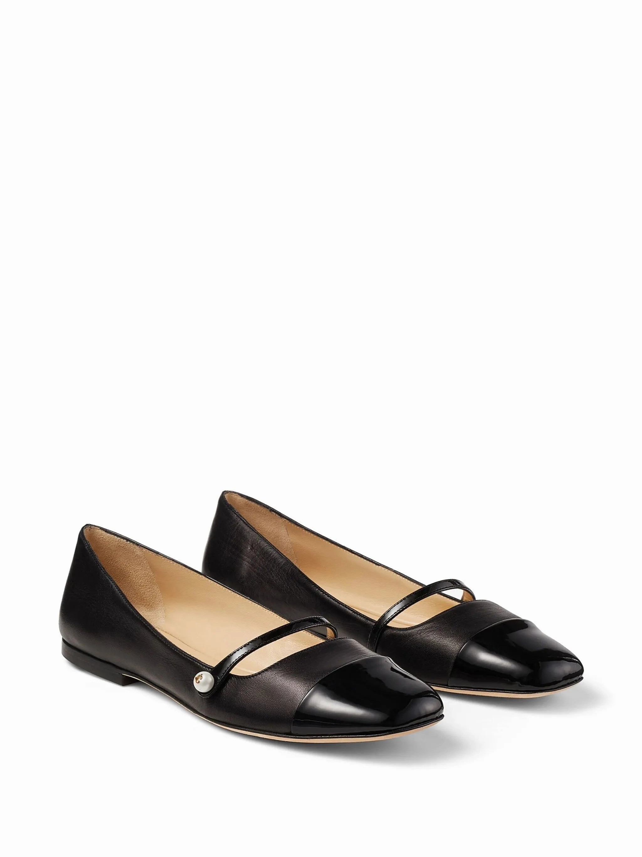 Elisa leather ballerina shoes Flat Vs Angled Shoe Shelves