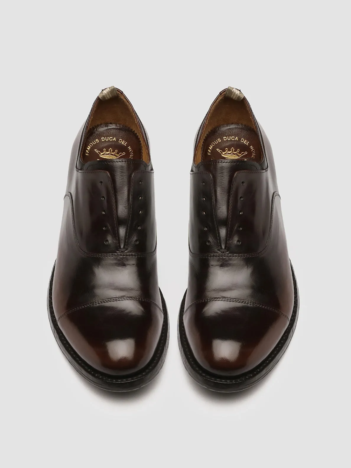 ANATOMIA 015 - Brown Leather Oxford Shoes Oxfords Or Brogues With A Suit