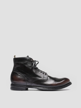 Steel Cap Work Boots ANATOMIA 013 - Black Leather Ankle Boots