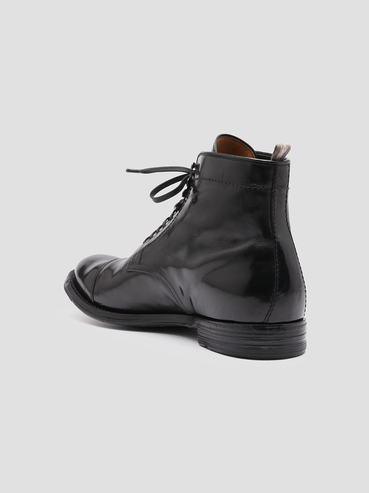 ANATOMIA 016 - Black Leather Ankle Boots Chocolate Boots