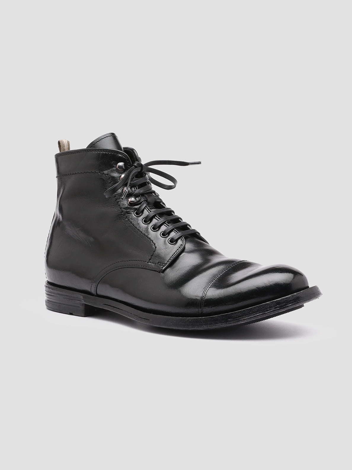 Soft Toe Work Boots ANATOMIA 016 - Black Leather Ankle Boots