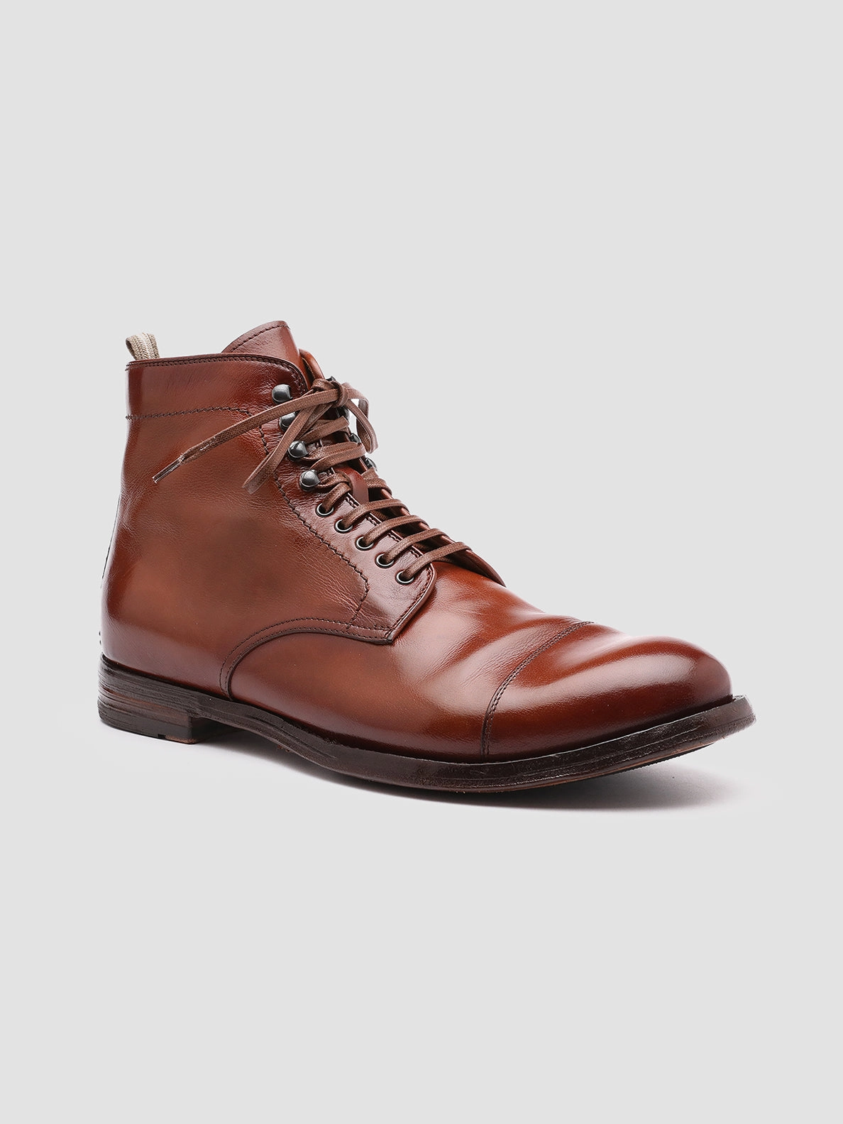 ANATOMIA 016 - Brown Leather Ankle Boots Rocketbuster Boots