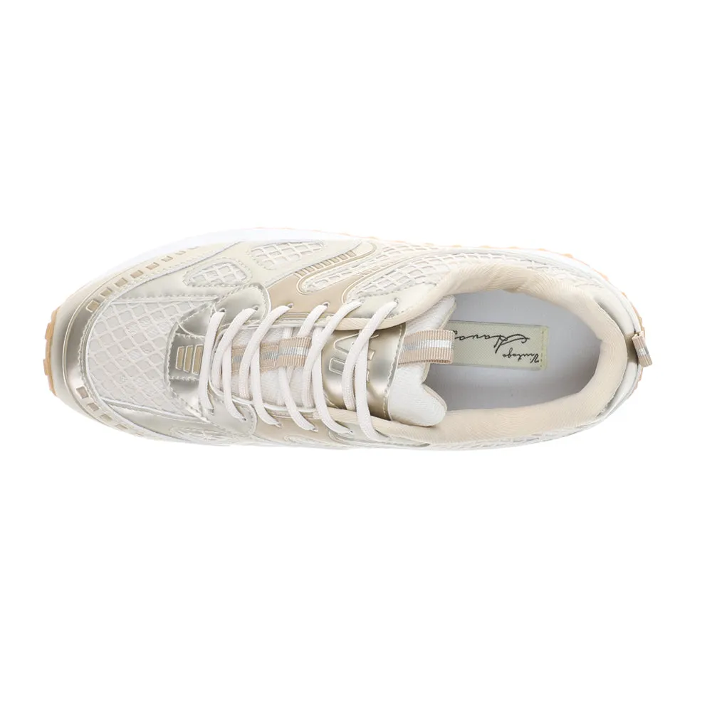 Apollo Metallic Lace Up Sneakers Off Sneakers