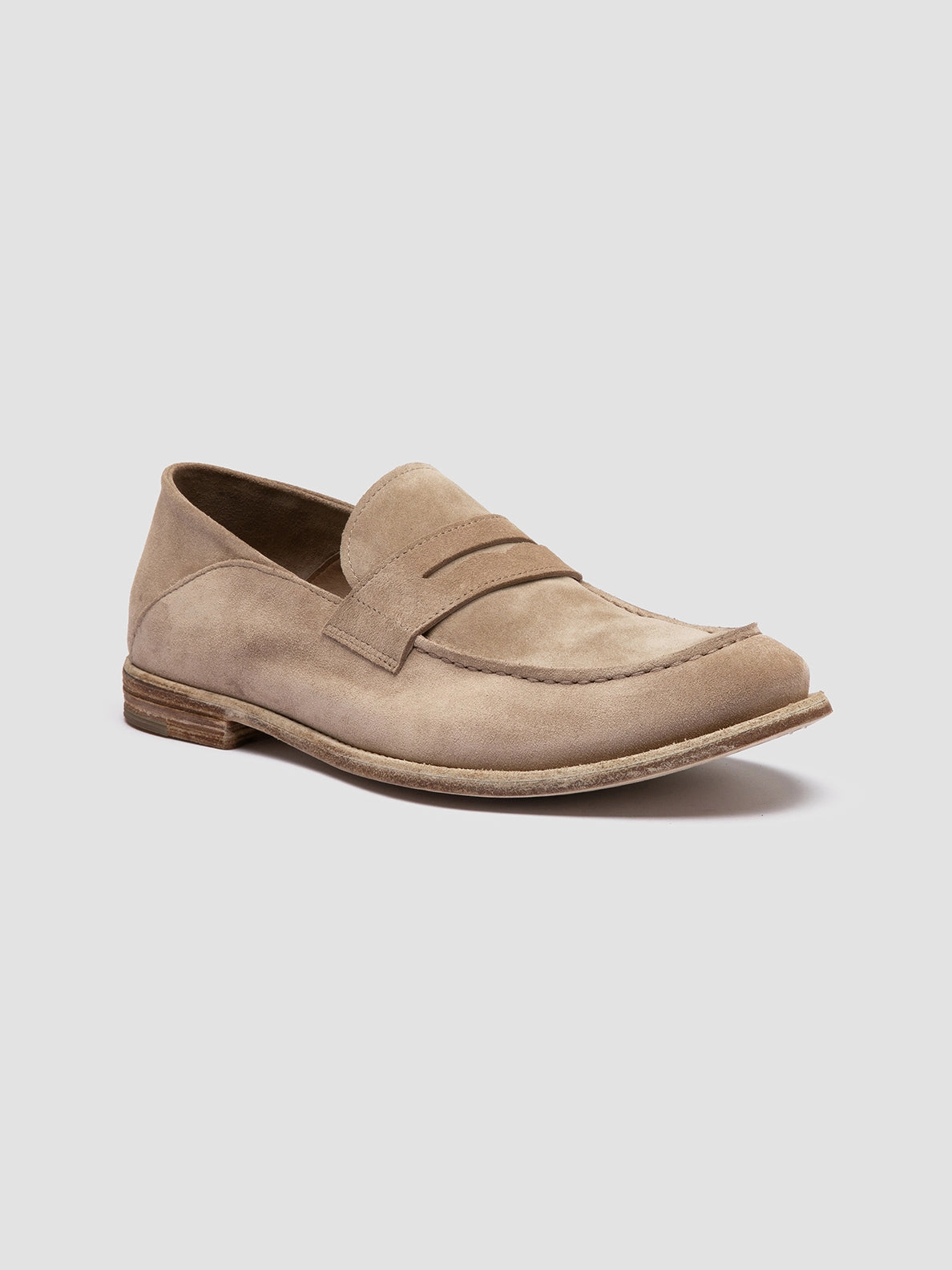 Penny In Loafers ARCHIVE 522 - Beige Suede Penny Loafers