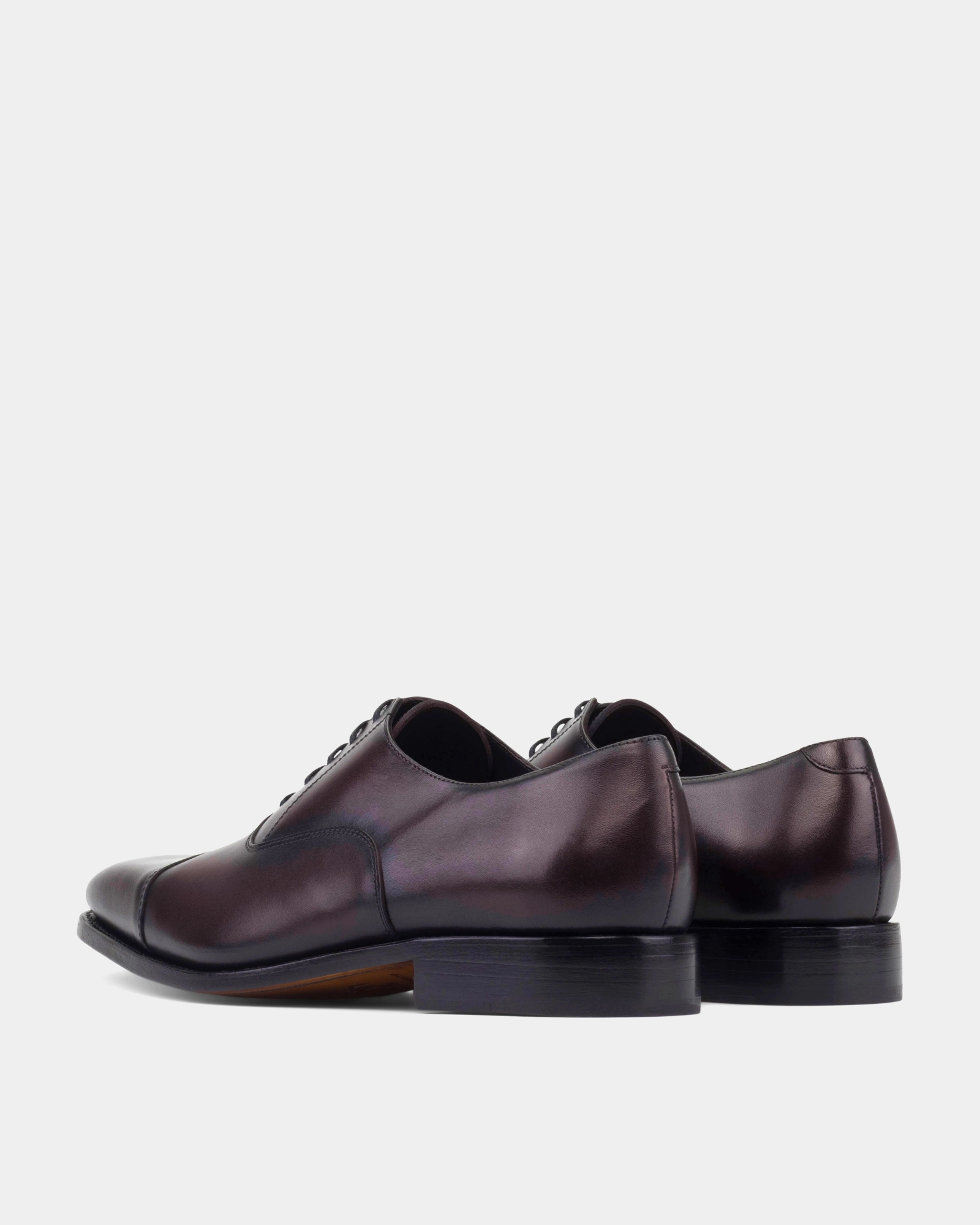 Burnished Toe Oxfords Ashford Oxblood Cap Toe Oxford with Half-Rubber Soles - 722