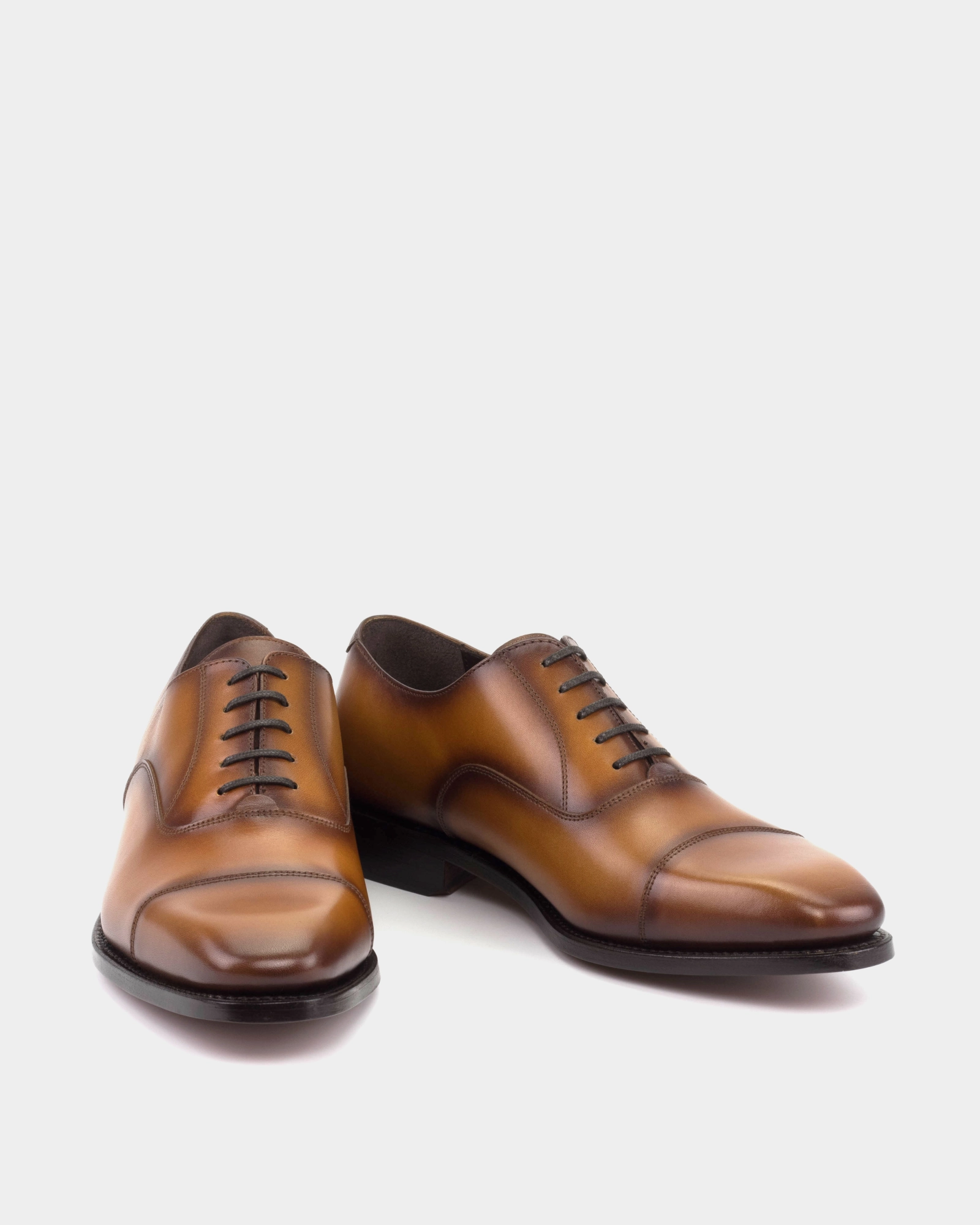 Oxford Color Grey SAMPLE - Ashford Tobacco with Half-Rubber Soles - 722