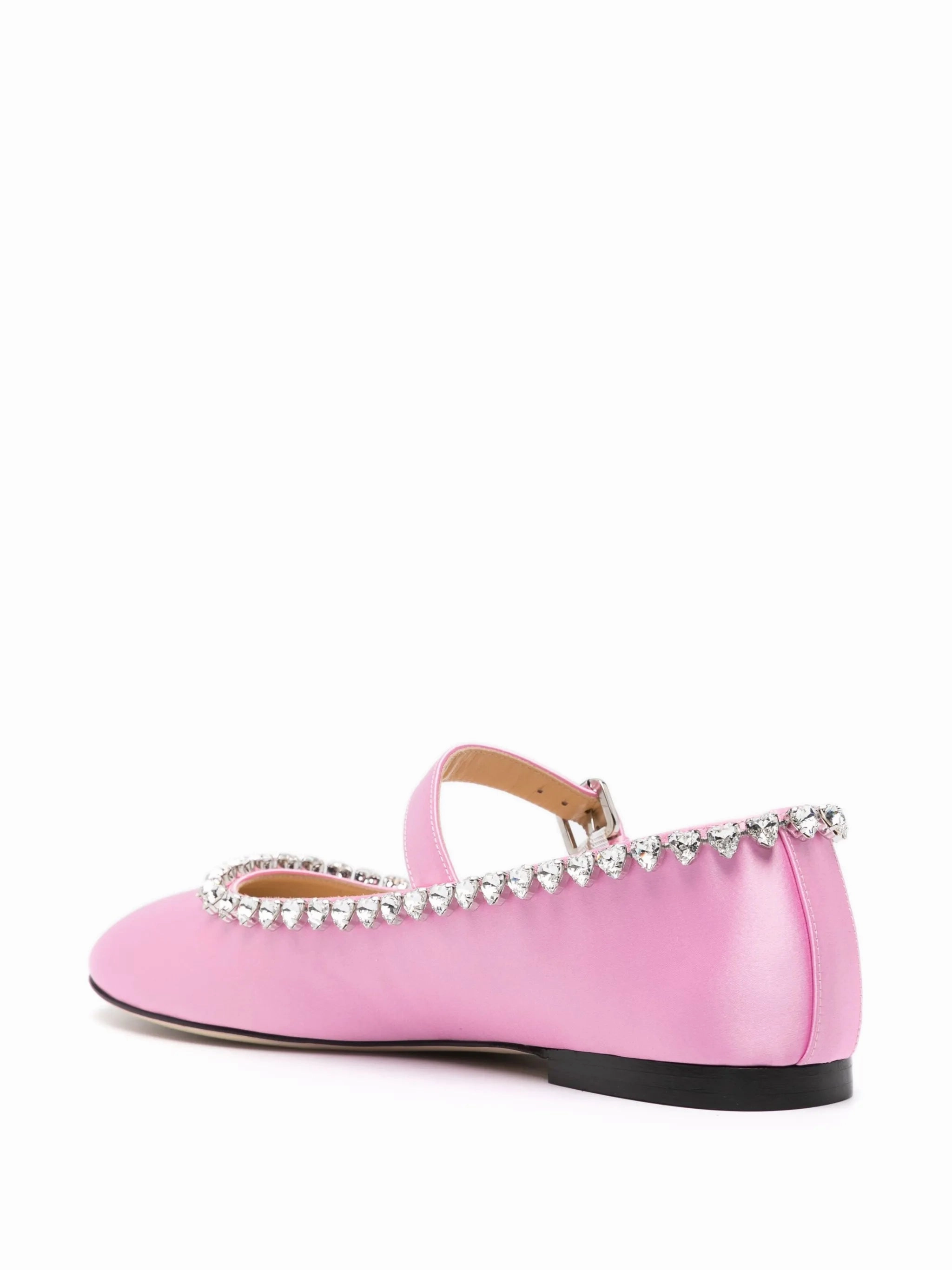 D'orsay Flat Shoes Audrey crystal-embellished ballerina shoes