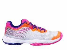 Babalot Jet Ritma Womens Tennis Shoes (Grey/Pink Peacock) Asics Ff Tennis Shoes