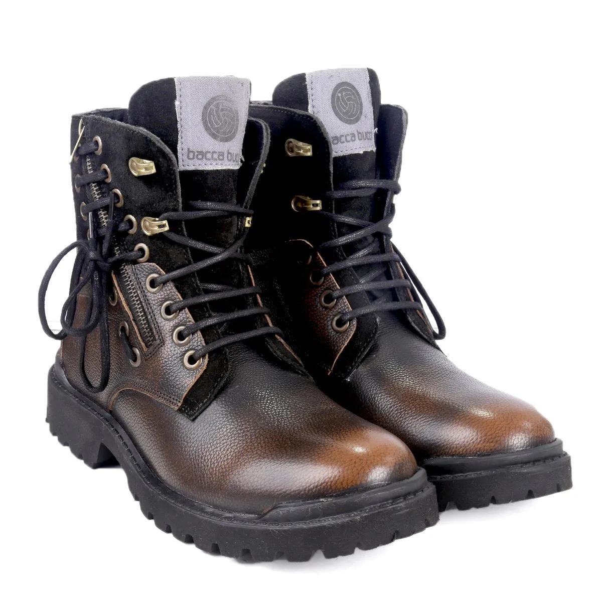 Bacca Bucci Combat Boots Over The Knee Cowboy Boots