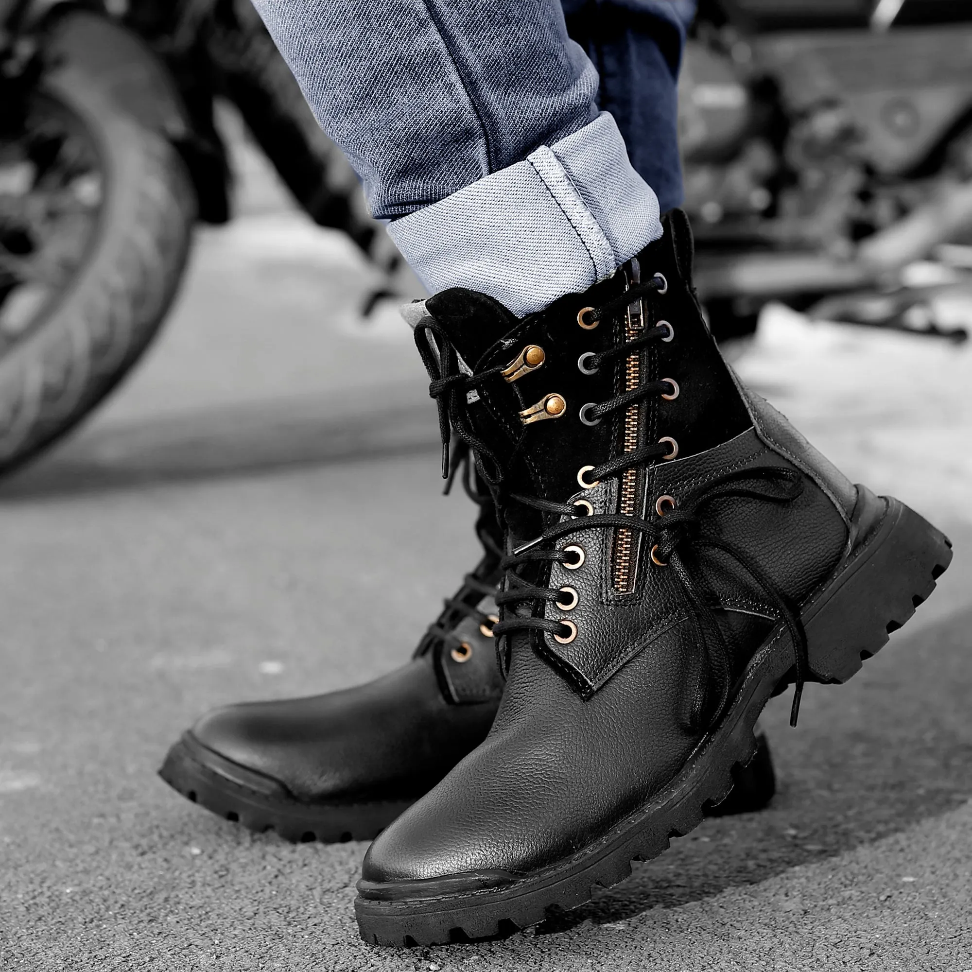 Boots For Bikers Bacca Bucci Combat Boots