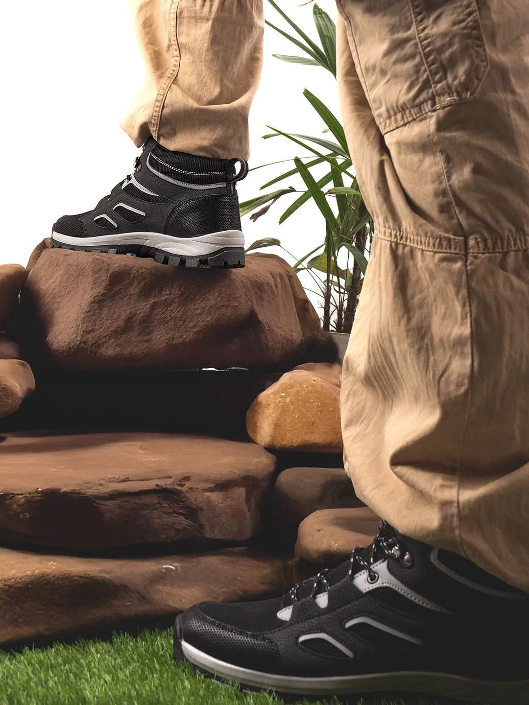 Bacca Bucci ENDURO High-Top Outdoor Hiking Boots Heeled Boots With Open Toe