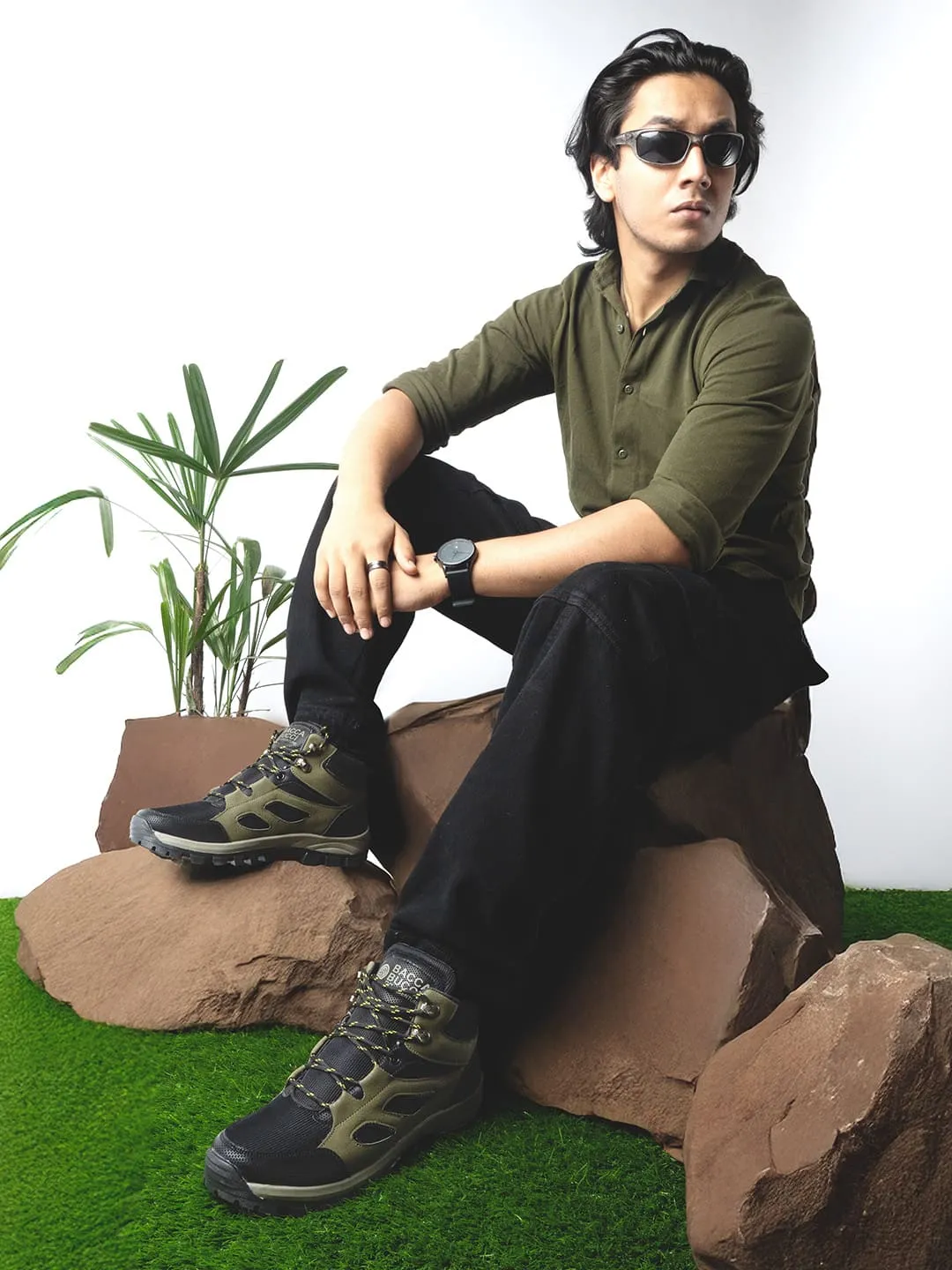 Bacca Bucci ENDURO High-Top Outdoor Hiking Boots Gold Boots